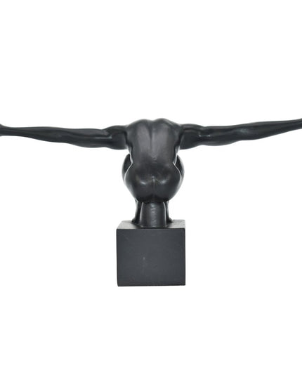 4" Black Resin Man Tabletop Sculpture