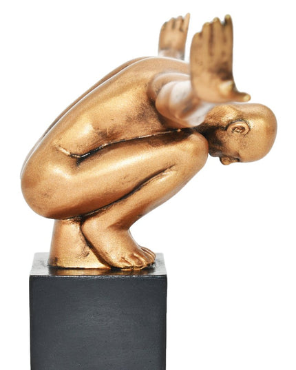 4" Bronze Resin Man Tabletop Sculpture