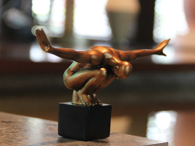 4" Bronze Resin Man Tabletop Sculpture