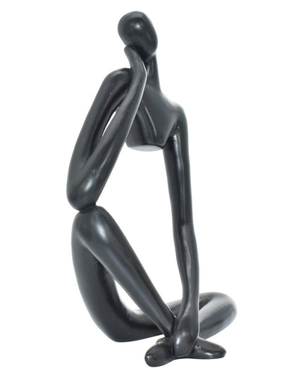 6" Black Resin Man Tabletop Sculpture