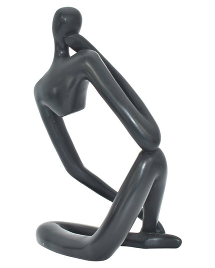 6" Black Resin Man Tabletop Sculpture