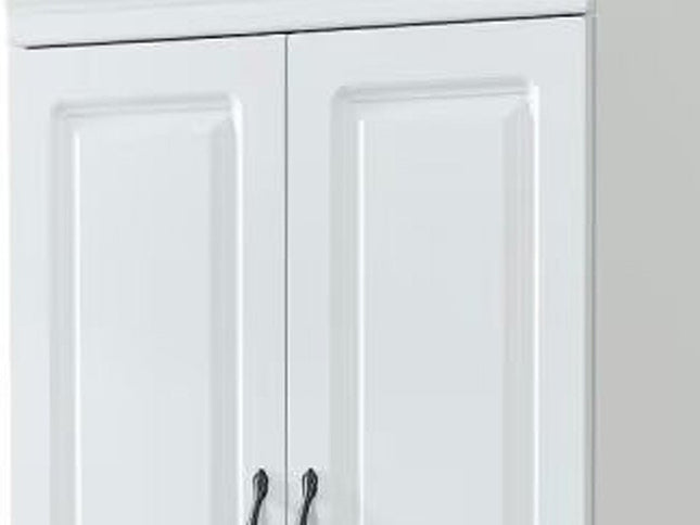 74" White Two Door Two Drawer Combo Dresser