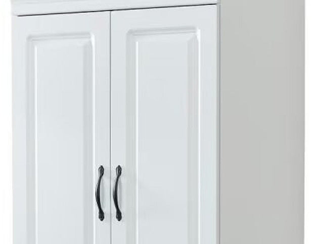 74" White Two Door Two Drawer Combo Dresser