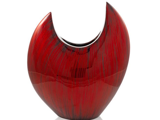 18" Red Aluminum Pointy Table Vase