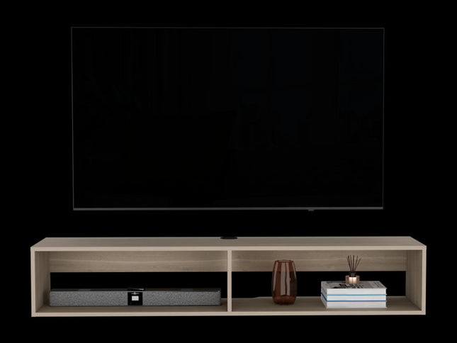 59" Beige Floating Mount TV Stand