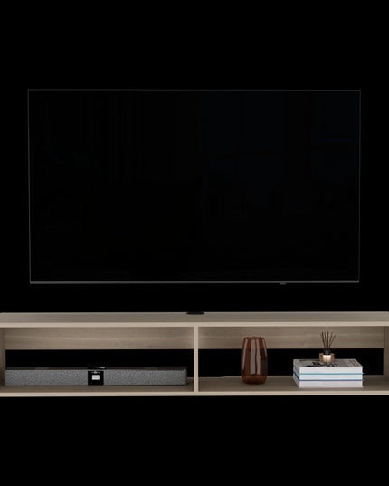 59" Beige Floating Mount TV Stand