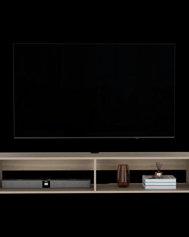 59" Beige Floating Mount TV Stand