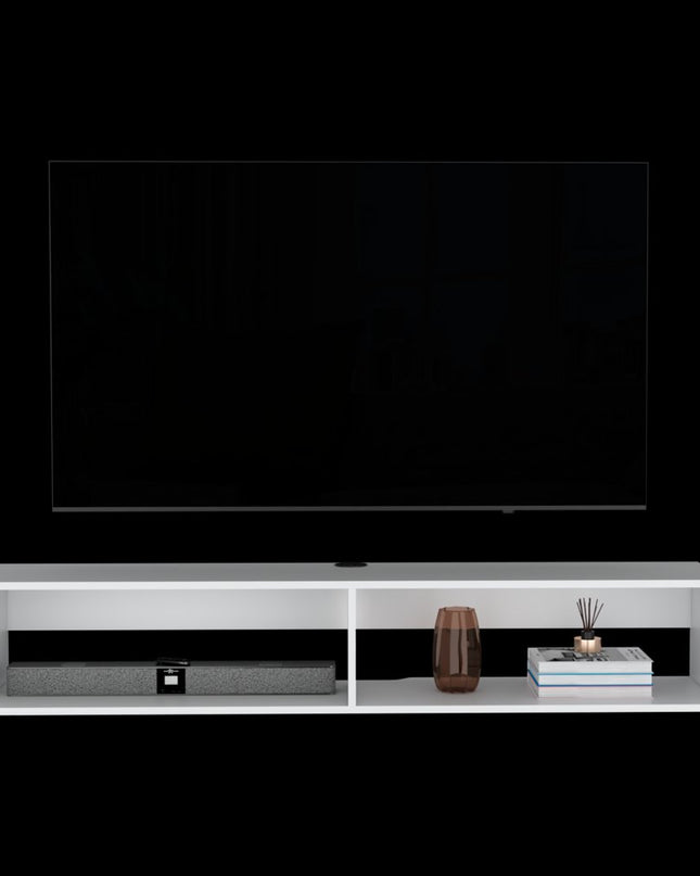 59" White Floating Mount TV Stand