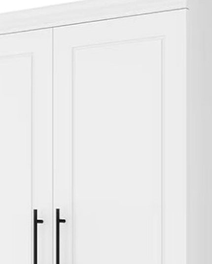 71" White Four Door Combo Dresser