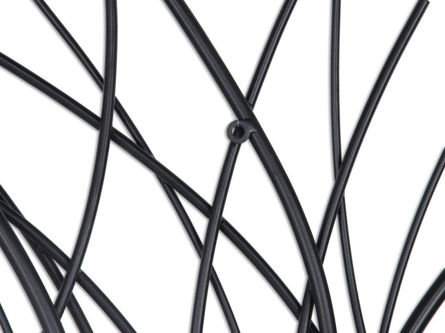 30" X 30" Black Metal Circle Abstract Hanging Dimensional Sculpture