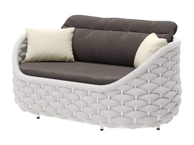 64" Gray Polypropylene Olefin Sofa