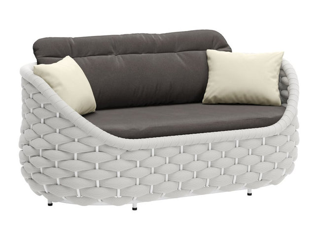 64" Gray Polypropylene Olefin Sofa