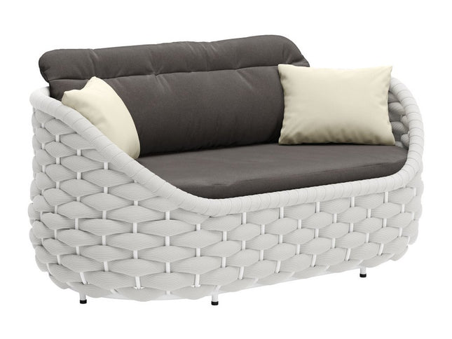 64" Gray Polypropylene Olefin Sofa