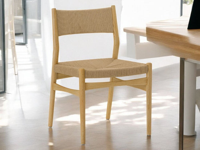 Five Piece Oak Oval Dining Set with Four Chairs