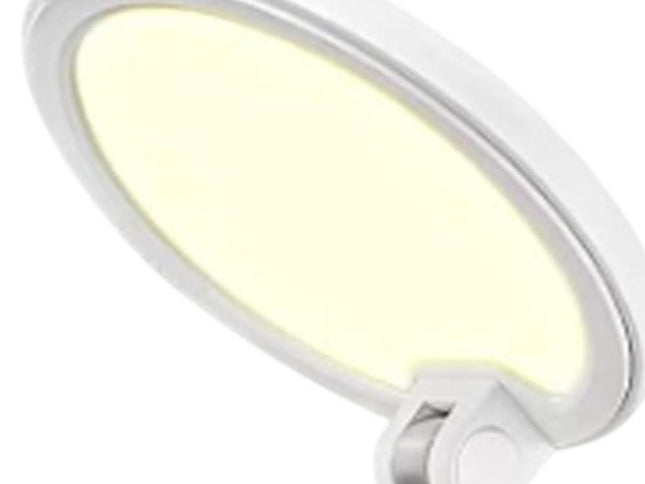 22" White Metal And Plastic Adjustable Portable Desk Lamp LED With Phone Clamp