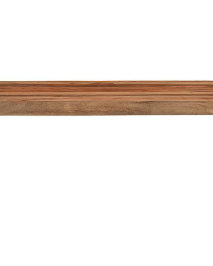 Seven Piece Brown Solid Wood Dining Set with Six Chairs