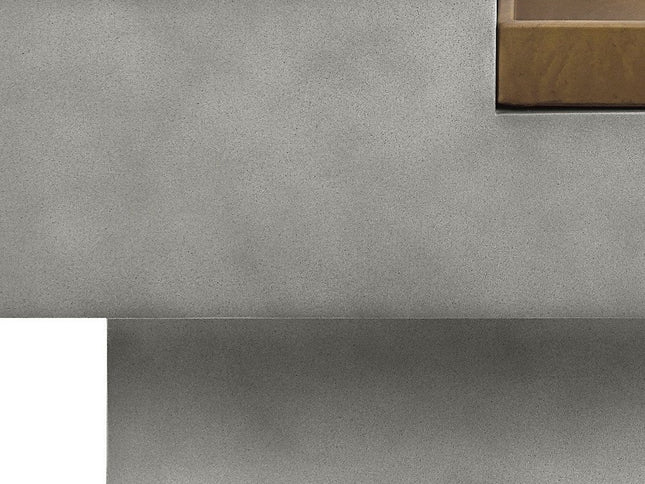 32" Gray Cement Square Distressed Pedestal Coffee Table