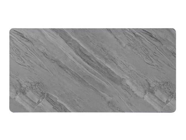 47" Gray White and Black Faux Marble Wood and Steel Lift Top Coffee Table