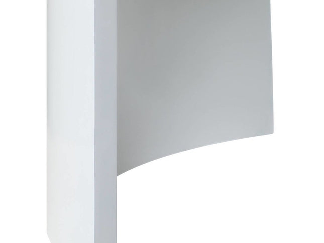 33" Oak and White Wood Round Partial Frame Coffee Table