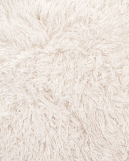 30" White And Black Sherpa And Upholstered Arm Chair