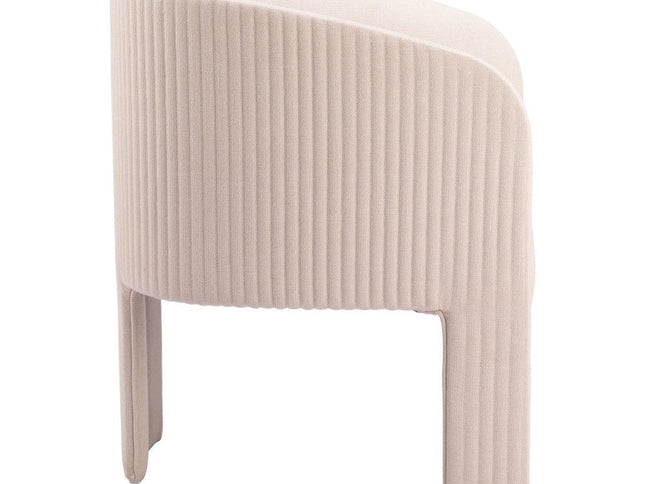 25" Beige Upholstered Arm Chair