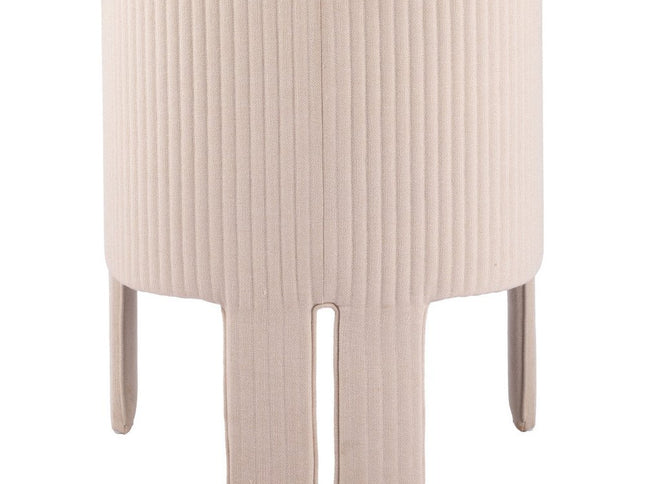 25" Beige Upholstered Arm Chair