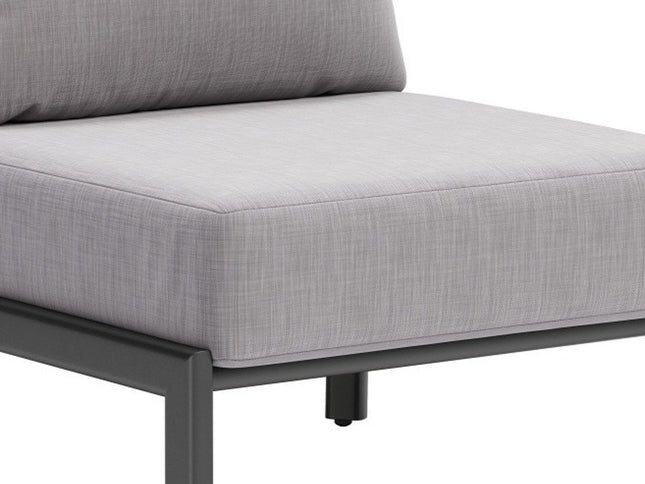 28" Gray And Black Fabric Side Chair