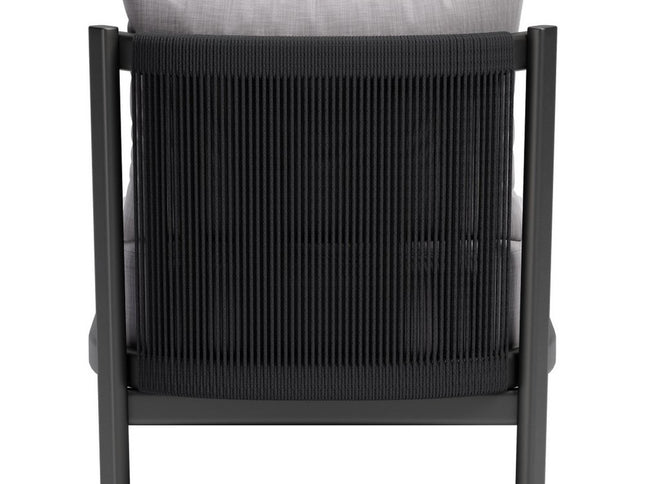 28" Gray And Black Fabric Side Chair