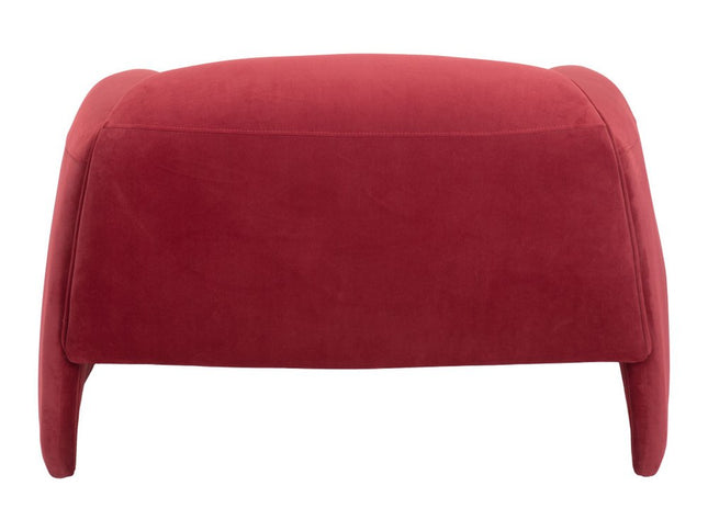 40" Red Velvet Contemporary Arm Chair