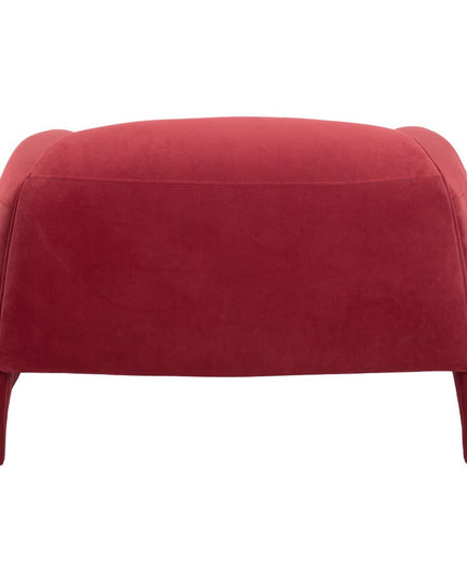 40" Red Velvet Contemporary Arm Chair