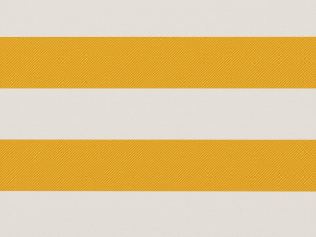 27" White And Yellow And Black Fabric Striped Side Chair