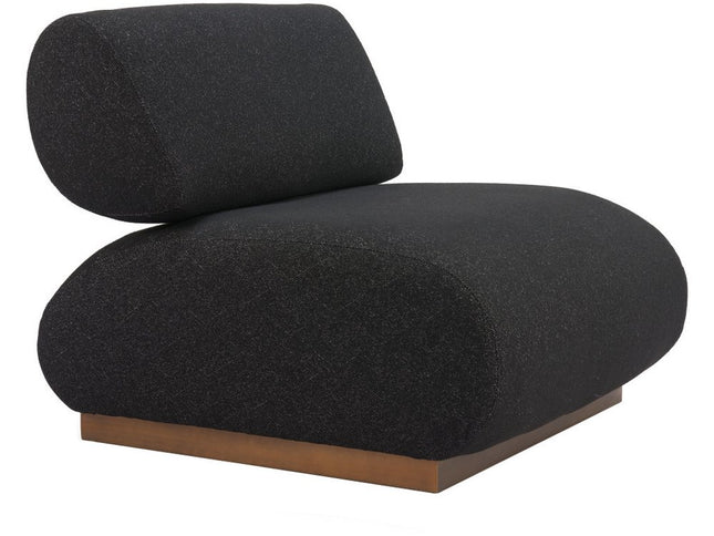 34" Black And Bronze Fabric And Upholstered Side Chair