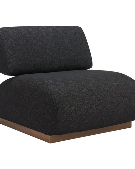 34" Black And Bronze Fabric And Upholstered Side Chair