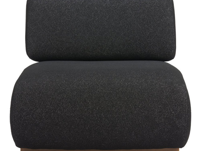 34" Black And Bronze Fabric And Upholstered Side Chair