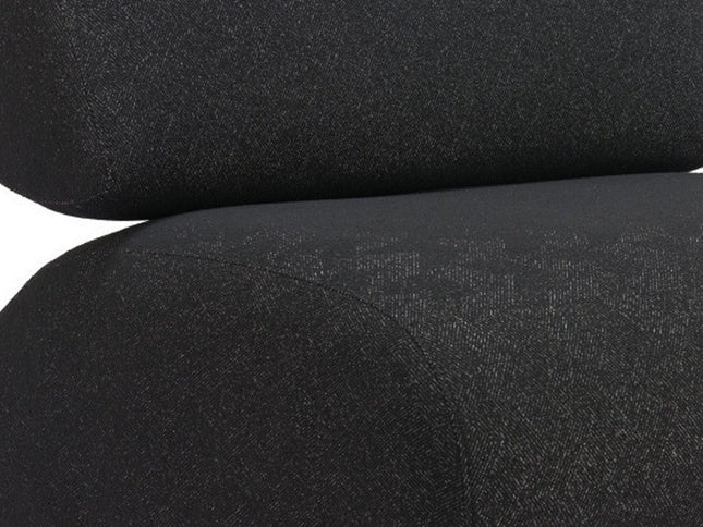 34" Black And Bronze Fabric And Upholstered Side Chair