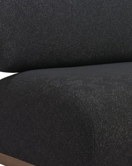 34" Black And Bronze Fabric And Upholstered Side Chair