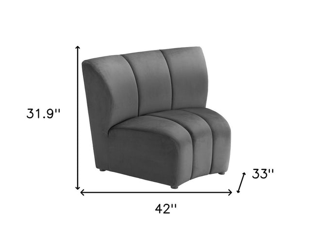 42" Black Modular Sofa