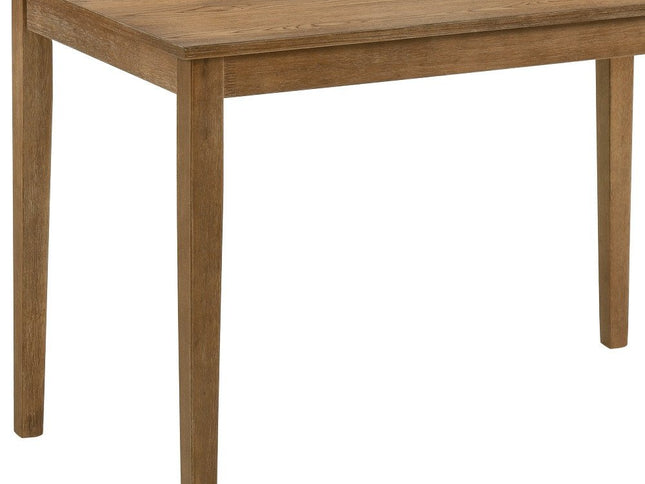 Five Piece Oak Solid Wood Dining Set with Four Chairs