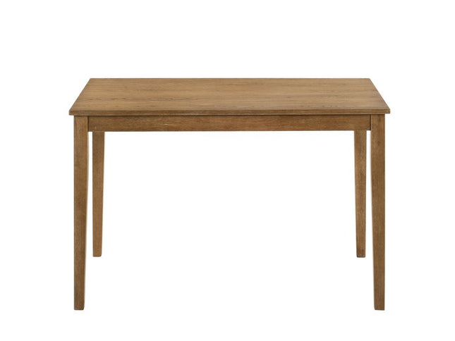 Five Piece Oak Solid Wood Dining Set with Four Chairs