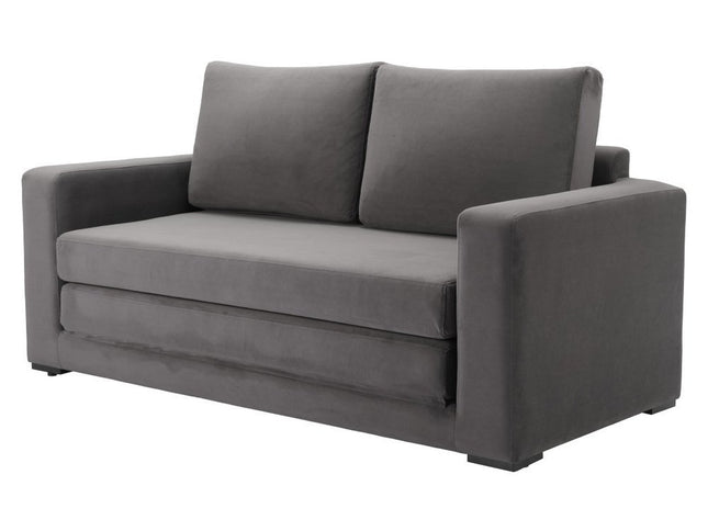63" Gray Upholstered Wood Sofa