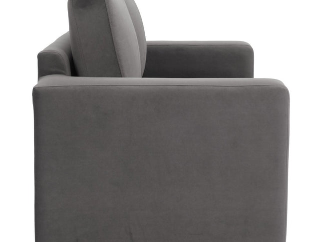 63" Gray Upholstered Wood Sofa