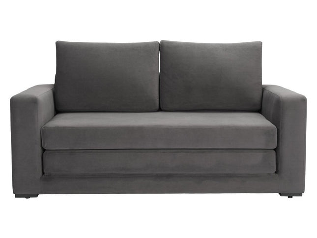 63" Gray Upholstered Wood Sofa