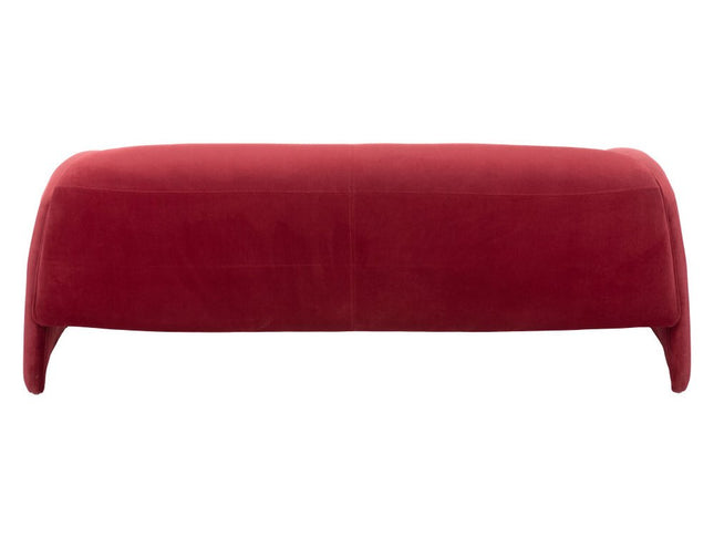 70" Red Upholstered Wood Sofa