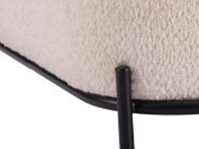 64" Vanilla Upholstered Wood Sofa