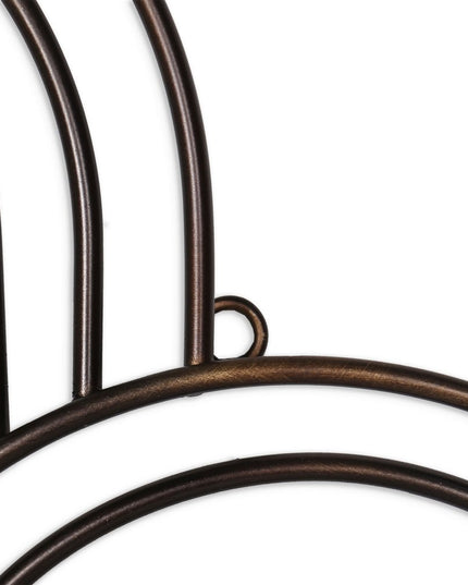 20" X 20" Bronze Metal Abstract Geometric Hanging Dimensional Sculpture