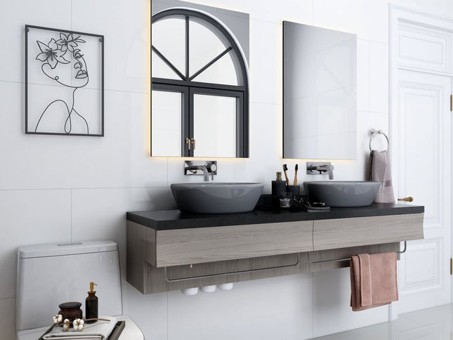 20" X 14" Black Metal Abstract Female Face Hanging Dimensional Sculpture