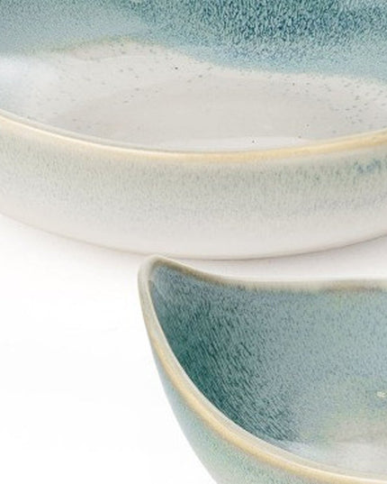 Set of Three Blue And White Ceramic Decorative Bowl