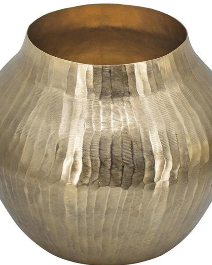 11" Gold Aluminum Round Table Vase