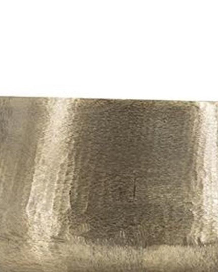 Set of Two Gold Aluminum Round Table Vases