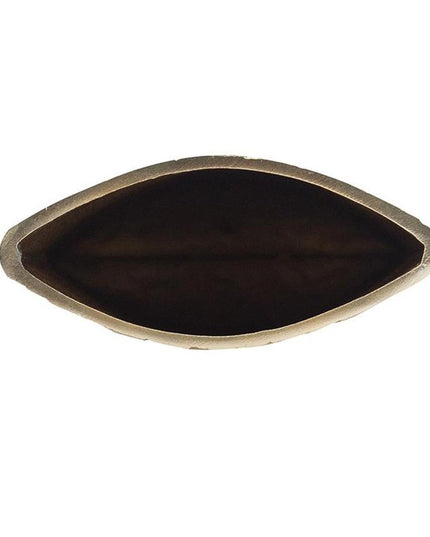 15" Gold Oval Aluminum Table Vase